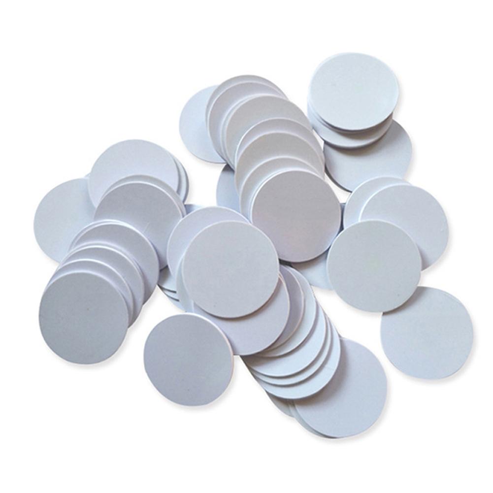 10PCS NFC 215 White Ntag215 Blank Cards NFC Round Coin Rewritable Cards for NFC Enabled Mobilephones Compatible With TagMo
