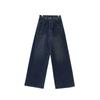 Loose Wide-leg Jeans for Women's Spring New Large Size Loose Fat Mm Straight Floor Trousers