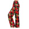 Women  Winter Pants Full Length Long Trousers Flannel Christmas Printed Pants