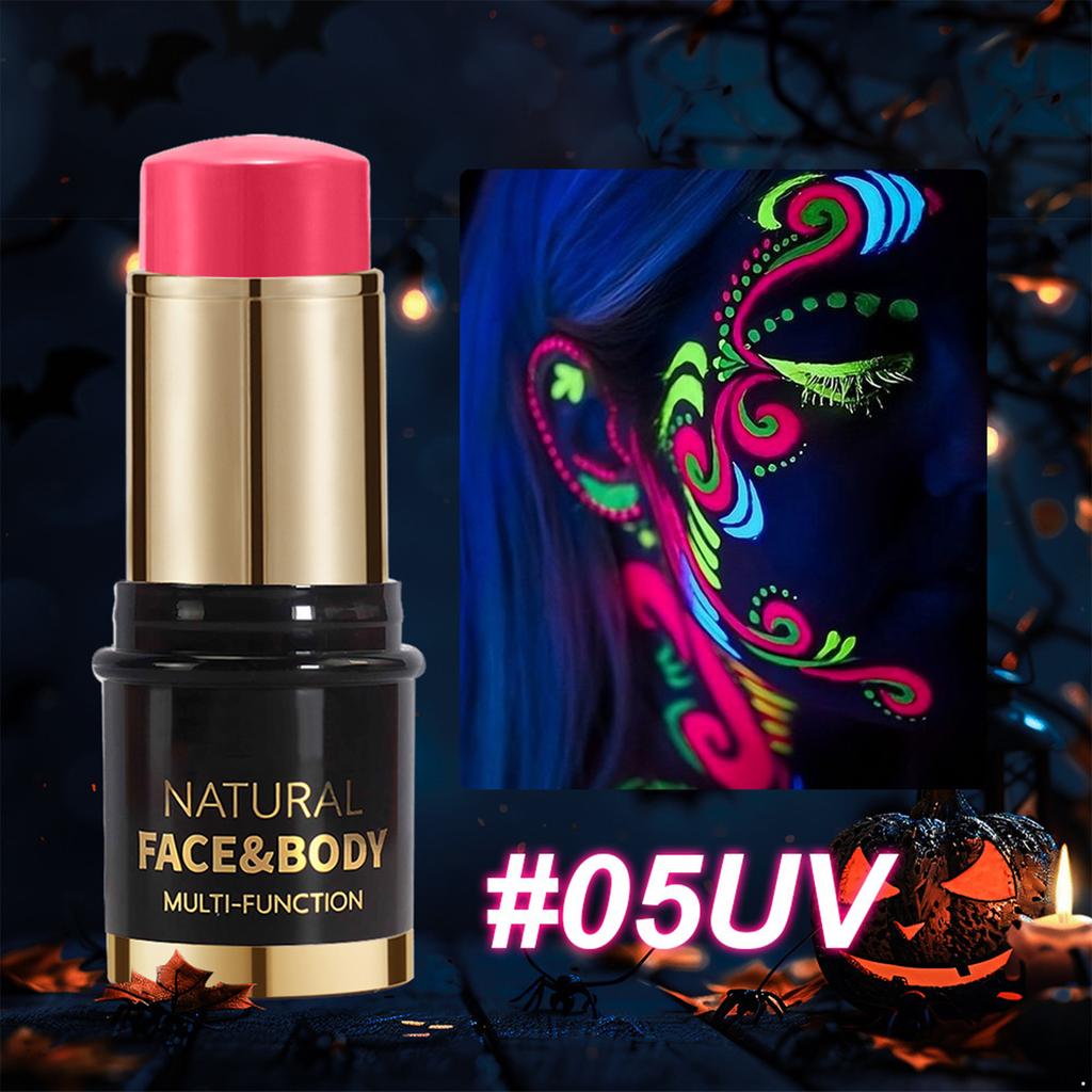 Набор мелков для грима, светящихся в темноте, неоновый УФ-набор для боди-арта, флуоресцентный Хэллоуинский макияж для взрослых, детей, вечеринка, косплей, карнавал, Марди Гра