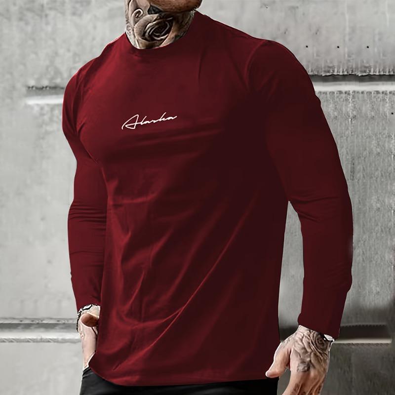 Vintage T Shirt 3D Simple Cross Print Casual Long Sleeve Men's Loose O Neck Comfortable Sweatshirt European Clothing 5Xl