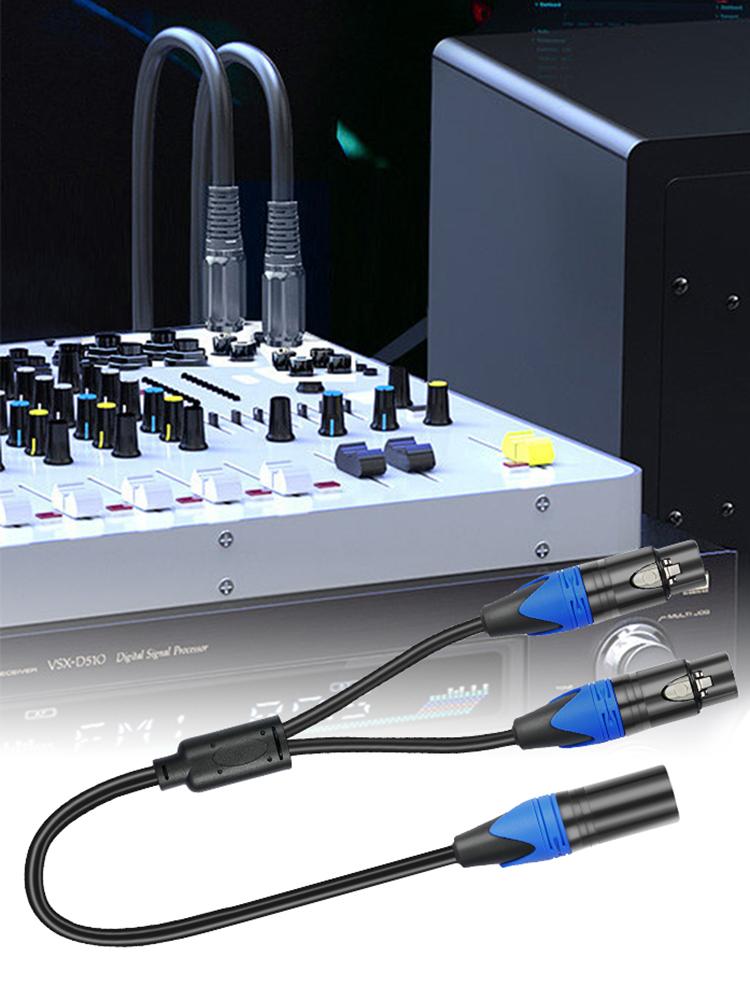 50см 1 XLR гнездо на 2 XLR штекера XLR Y-разветвитель кабель Микрофонный разветвитель шнур Аудио Микрофонный кабель адаптер для микшера