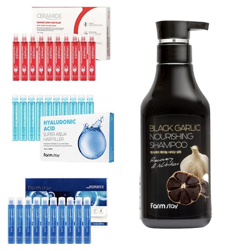 FARM STAY Best Selling Hari Product SET: Hair Filler & Shampoo (4 Options)