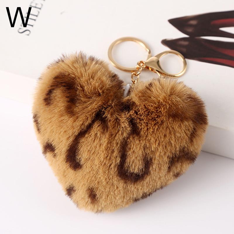 1 шт. помпон сердце любовь брелки плюшевые шарики из меха пушистая модная сумка ювелирные изделия женские украшения автомобиля