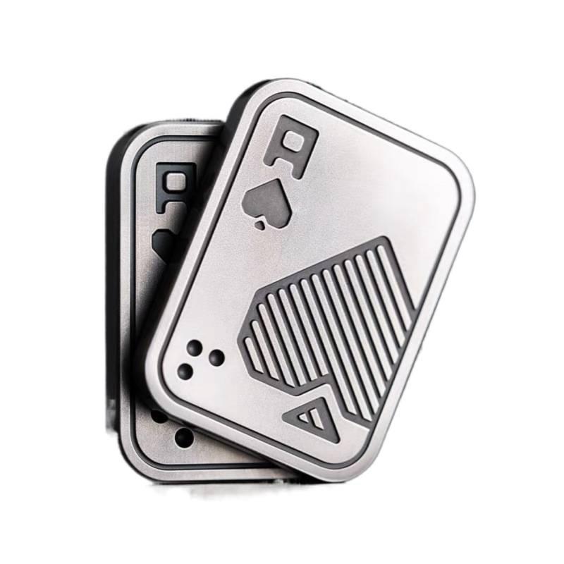1 шт. Покер A K Металлический Push Poker EDC Наконечник пальца Гироскоп Игрушка Декомпрессия Металлическая Двухслойная Покерная карта Офисная Повседневная Игрушка Вращалка для пальцев