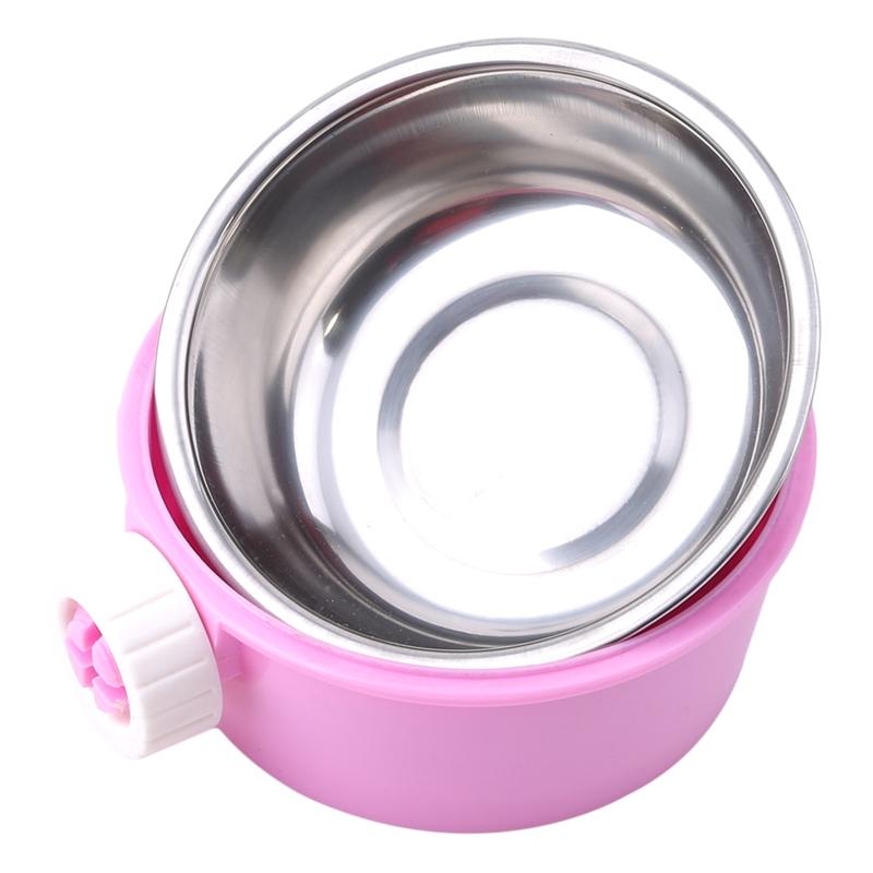 2 in 1 Hanging Dog Pet Feeding Bowl For Hamsters Rabbit Food Water Feeder Dispenser