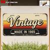 Vintage European City Year Landscape Metal License Plate Sign Retro 2D Flat Printed Tin Plaque Wall Decor for Home Bar