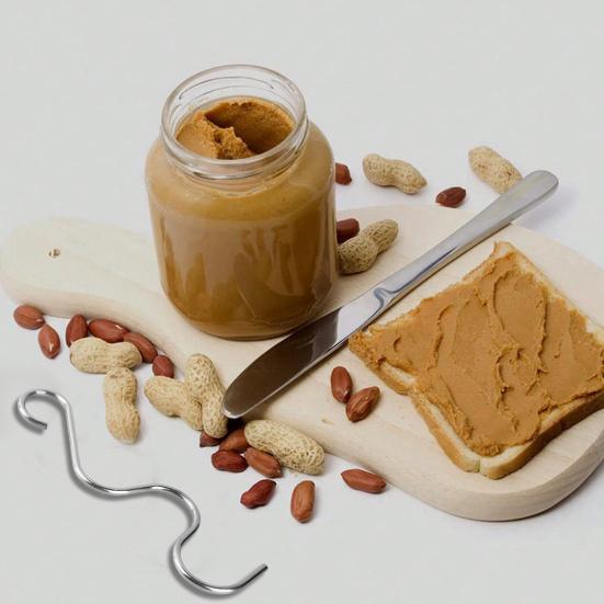 Стержень для перемешивания соуса из нержавеющей стали с кривошипным скребком, инструмент для смешивания масла для смешивания и распределения арахисового миндального масла