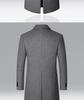 Men's Mid-Length Wool Coat - Autumn/Winter Casual Overcoat, 2025 Windbreaker for Middle-Aged Men