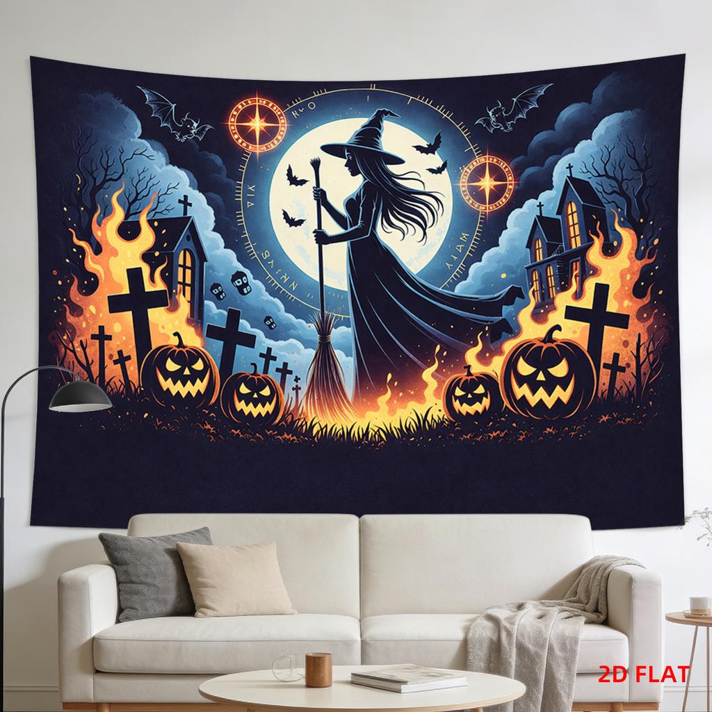 2D plane, [2D plane printing] 1 large-sized/small-sized pattern tapestry - Halloween themeDJH