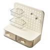 Pegboard Desktop   Simple Multifunctional Plastic Storage Rack with Drawers for Stationery Headbands