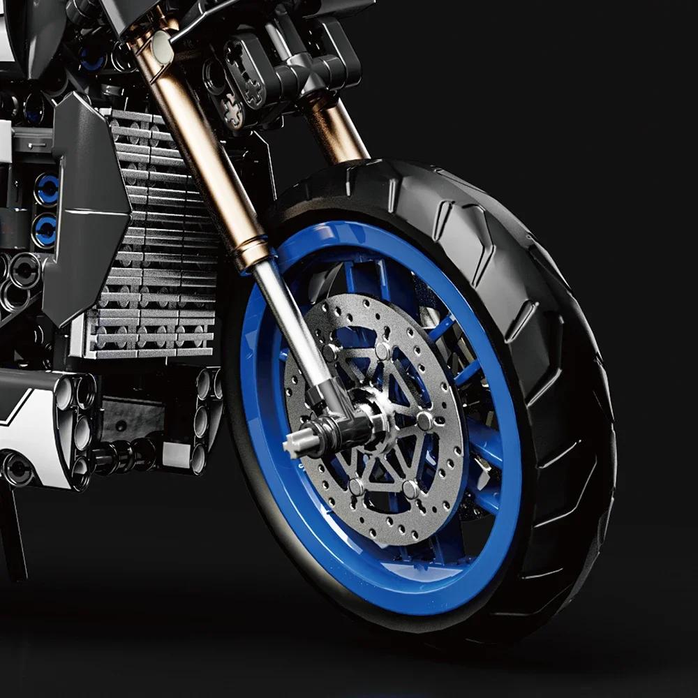 Масштаб 1/8 Yamaha MT-10SP Технический Знаменитый Мотоцикл Конструктор Мотоцикл Конструктор Взрослые Кирпичики Игрушка Подарок на Фестиваль Коллекция Транспортных Средств