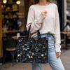 Elegant Floral Pattern Large Tote Bag for Daily Commute Outdoor Shopping Use