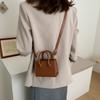 Minimalist Small Square Bag PU Leather Women's Crossbody Bag Mini Handbag  Literary Crowds