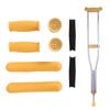 Crutch Pad Set Soft Rubber Hand Grip Underarm Pad Non Slip Tip for Aluminum and Wooden Crutches