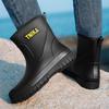 Men's Waterproof Non-Slip Mid-Calf Rain Boots - Wear-Resistant Rubber Overshoes 2025