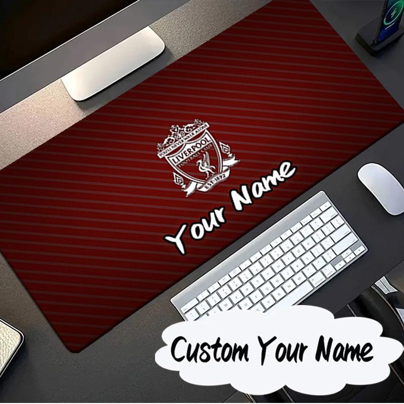 Custom Name Mouse pad Liver-pool Crest Mouse pad, Gaming Mouse Pad, keyboard pad, Desk Decor for computer notebook Fan Birthday Gift