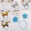 New Year Sequin Hairhoop Glitter Star Hairband Headdress Headwear  Women Lady Girl Hair Accessory