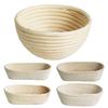 Bread Proofing Basket with Liner Oval Round Banneton Dough Proofing Bowls Handmade Sourdough Bread Rattan Fermentation Basket Baking Supplies