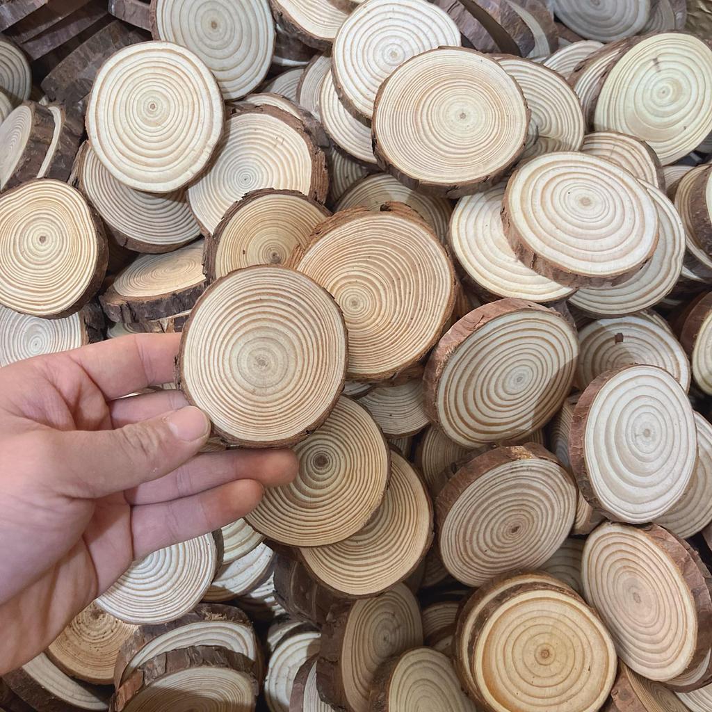 Деревянные срезы для поделок и декора детского сада, расписанные вручную – Маленькие кусочки натурального дерева с годичными кольцами