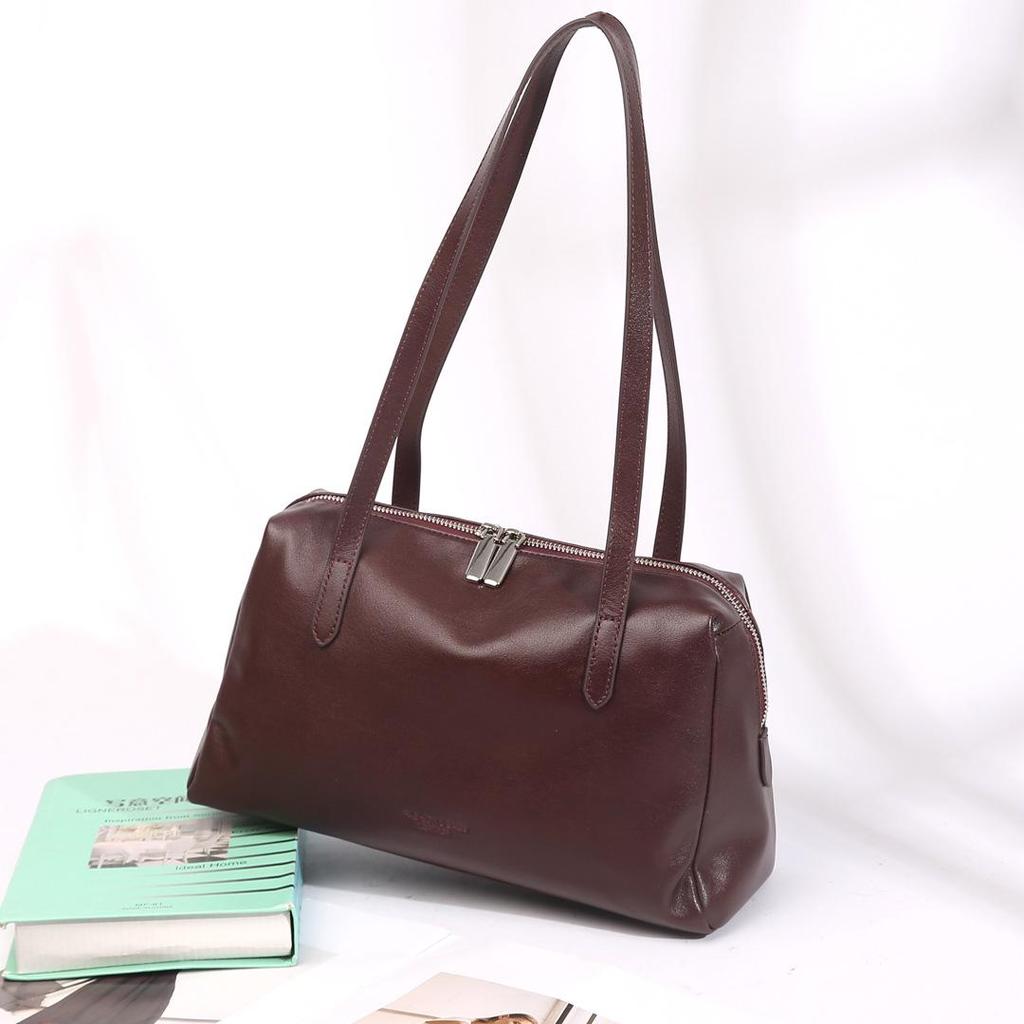 Кристальная сумка кроссбоди из коровьей кожи растительного дубления - 2025 Осень/Зима Мягкая наплечная сумка-тоут