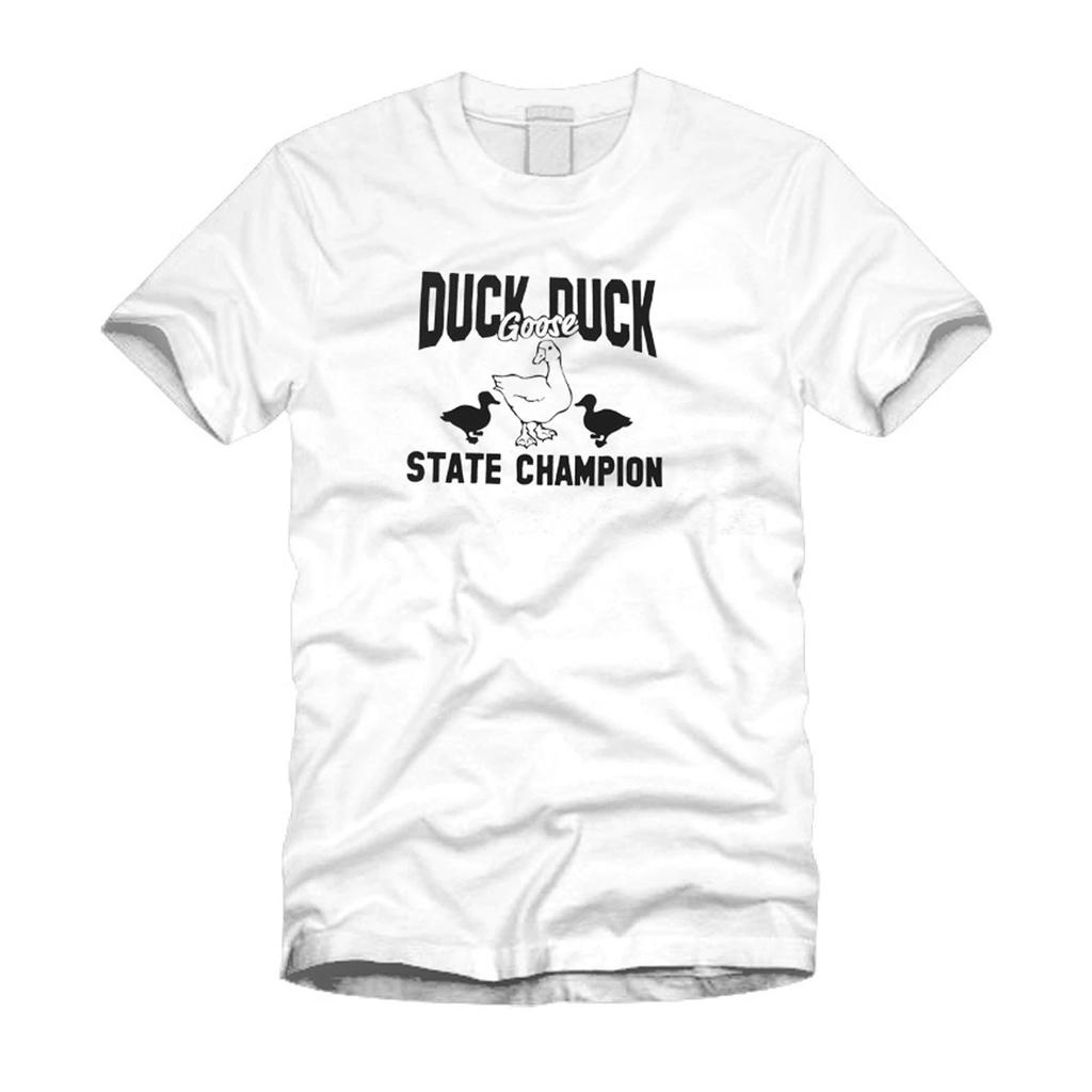 Duck Duck Goose State Champion - Funny Cool Modern White T-Shirt