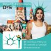 Cosplay Headband Statue of Liberty Crown And Torch Set American Landmark Lady Liberty Statue Cosplay Accessories for Women Halloween Costume Party