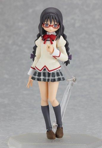 Figma Puella Magi Madoka Magica Homura Akemi Униформа, раскрашенная подвижная фигура, версия. Немасштабируемый АБС и ПВХ
