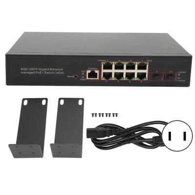 PoE-коммутатор 8 портов Gigabit 4 1000 Мбит/с PoE-порт 1 Uplink Gigabit порт 1 консольный порт 2 1000 Мбит/с SFP