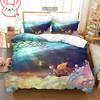 3D Hot Sale One Piece Quilt Cover Set Luffy Sauron Anime Bedding Set Quilt Cover with 2 Pillocase Bedroom Decor Teens Best Gifts