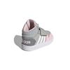 Adidas Neo Hoops 2.0 Mid Color Block Прочные Полувысокие Кроссовки для Ходьбы Детская Обувь Серый Розовый GZ7779