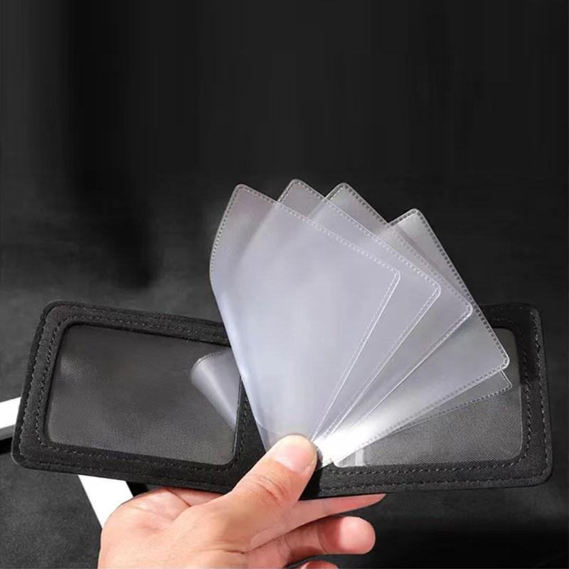 1Pcs Leather Credit Card Case Car Driving Documents Protective Case For Porsche Boxster Cayenne Panamera Macan Cayman 911 918 996 917 991