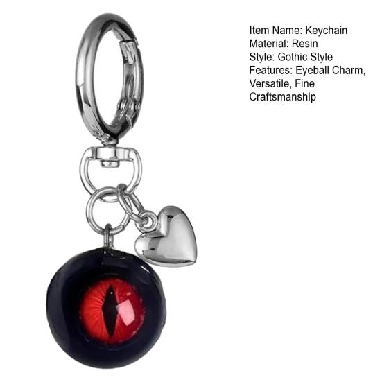 Готический Ужас Брелок Шар-глаз Подвеска Ручная работа Смола Брелок Вдохновленный Хэллоуином Брелок Аксессуары для рюкзака