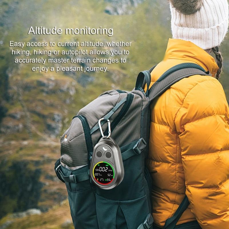 Carbon Monoxide Detectors Measuring Atmospheric Pressure Temperature Altitudes Humidity Outdoor Multifunction CO Meter