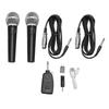 2PCS Wireless Microphone Set ABS Dual Handheld Dynamic Mic System with Receiver for Singing Karaoke
