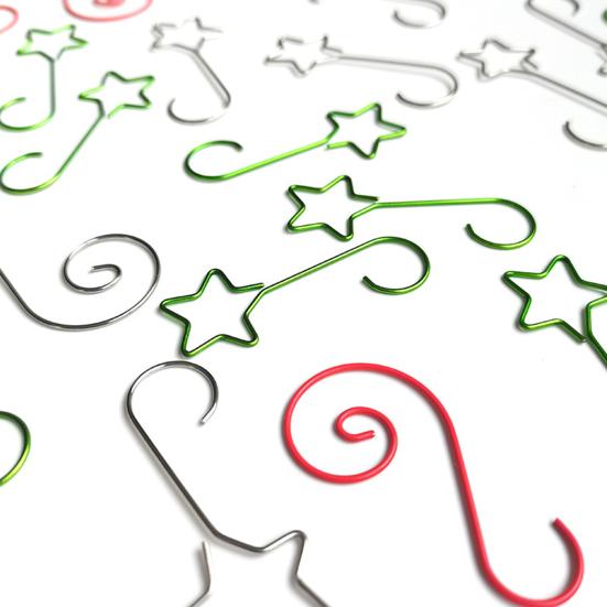 20 шт., крючки для рождественских украшений, универсальные изысканные подвесные крючки в форме звезды для праздничного украшения