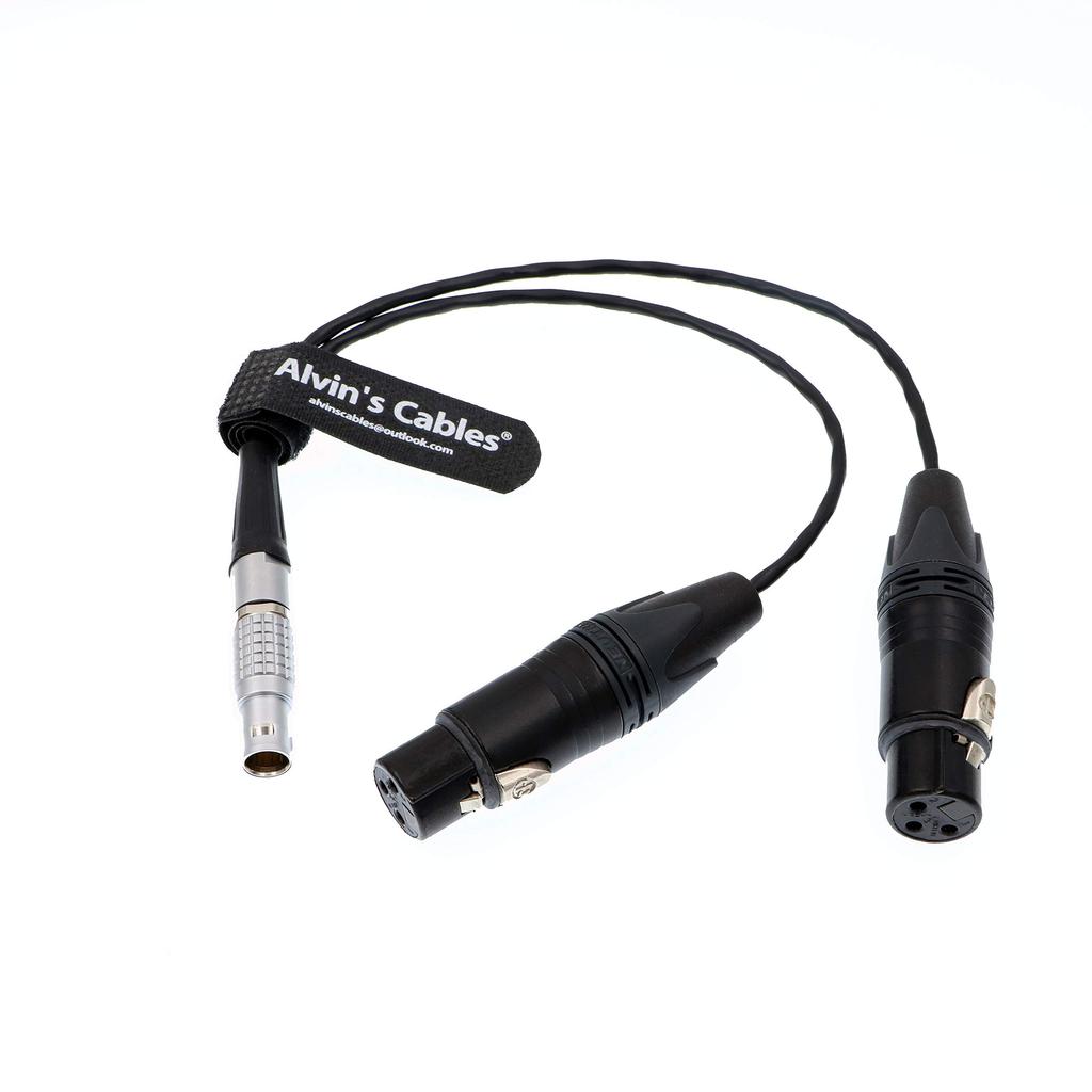 Alvin's Cables XLR Breakout Audio Input Input Cable 10 Pin To Dual XLR 3 Pin Female for Atomos Shogun Monitor Recorder
