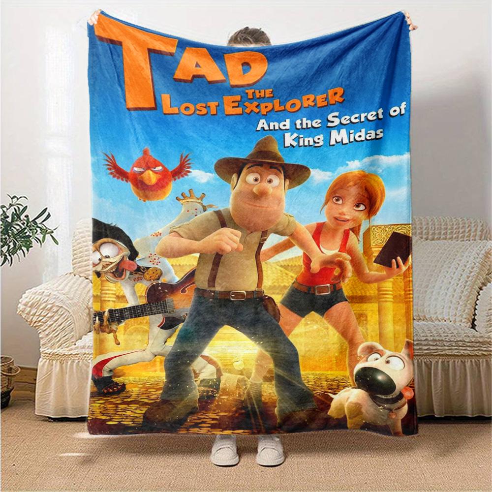 Tad, the Lost Explorer Print Flannel Blanket High Quality Warm Comfortable Cover for All Seasons Perfect for Gifts Home Decor