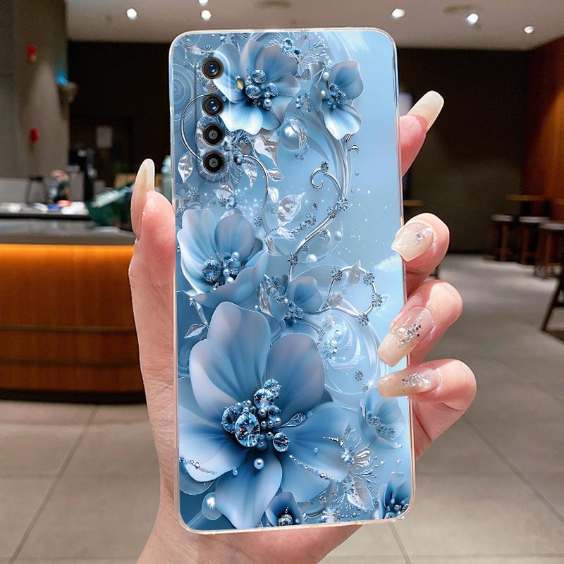 Чехол для Realme XT X2 RMX1921 RMX1992 Прозрачный Роскошный Модный Бабочка Цветок Мягкий Силиконовый Чехол для Телефона для Realmex2 Realmext Case