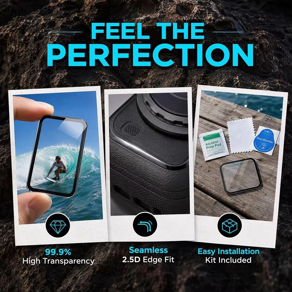 9H Screen Protector 3D Curved Camera Screen Cover for Insta360 X6 Action Camera Accessories
