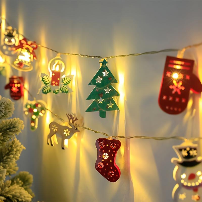 Charming LED Christmas String Lights Santa, Snowman Battery Powered Perfect for Indoor Holiday Decor, Parties & Bedroom Ambiance Ornaments