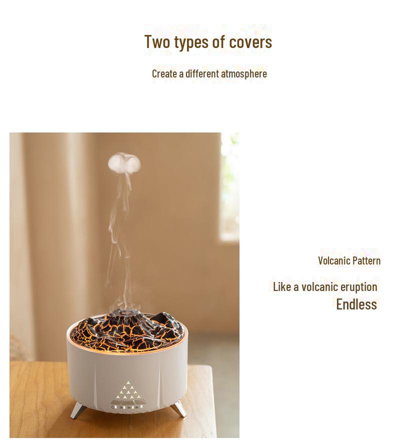 Ароматерапевтический увлажнитель воздуха Volcano: Bluetooth-динамик, диффузор эфирных масел, большой объем тумана, таймер, дистанционное управление.