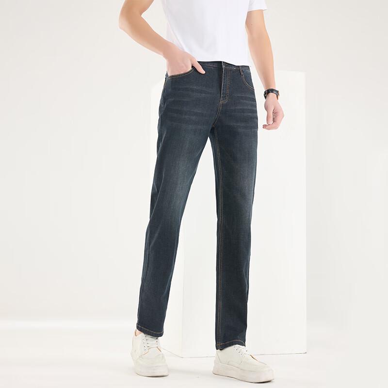 Мужские повседневные джинсы прямого кроя со средней посадкой