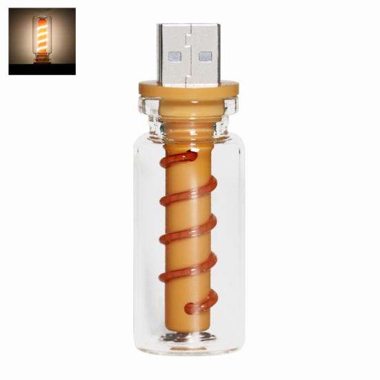 USB ретро стеклянная бутылка ночник сенсорное управление регулируемая яркость мини атмосфера светодиодный ночник