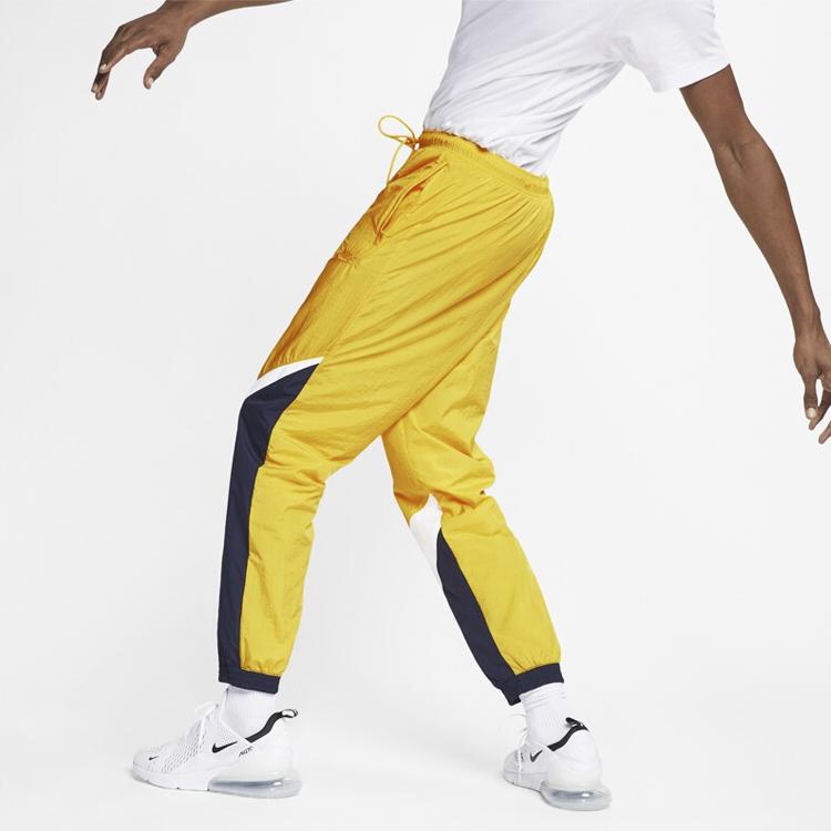 Nike Тканые спортивные брюки в стиле ретро, ​​мужские брюки, желтый цвет AR9895-728
