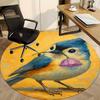 1pc Bird Flower Office Round Area Rug, Indoor Mat Suitable ForOffice, Under Office Chairs Bedroom Living Room Home Decor, Room Deco  D086