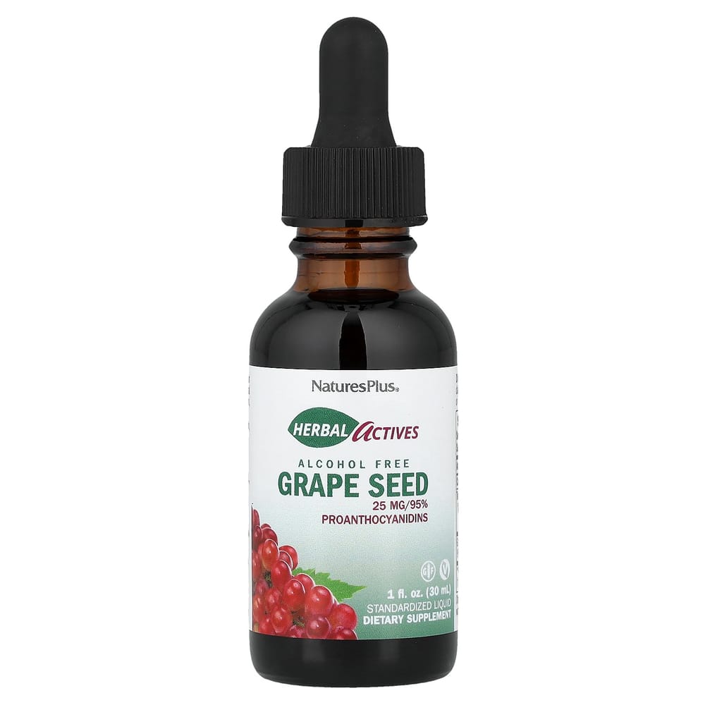 Nature's Plus Herbal Actives Grape Seed Extract Alcohol-Free 25 mg 1 fl oz (30 ml)