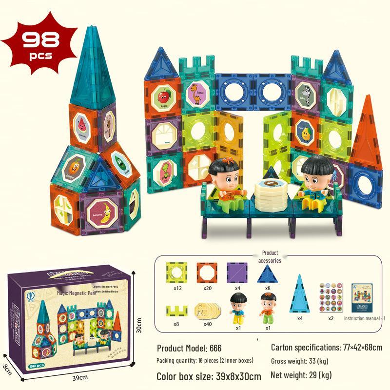 Магнитные шариковые строительные блоки Diger Pipeline: Красочный развивающий набор игрушек для детей