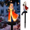 Energy Saving Outdoor Christmas Lights Solar Garden Stake Lights, Santa Claus Figurine Lamp, Waterproof Easy Install Landscape Light for Yard