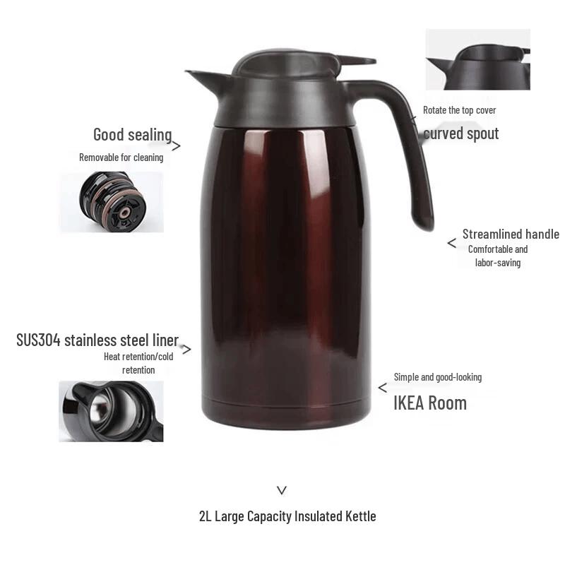 THERMOS THV-2000 2L Vacuum Insulated Thermal Carafe